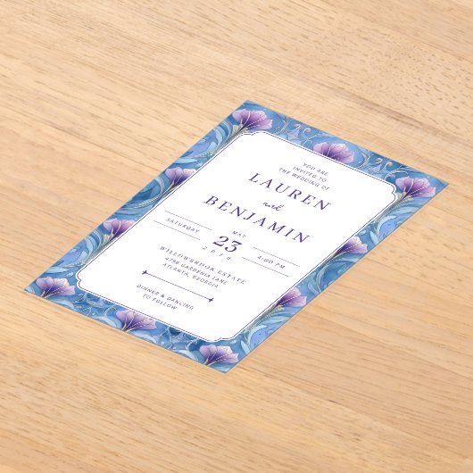 Twilight Nouveau Wedding アクリル招待状 (レイダウン)