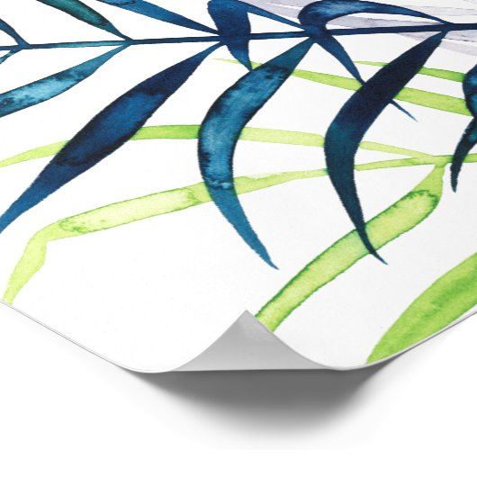 Twilight Palms - Tropical Leaves ポスター (角)