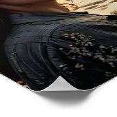 Twilight Reflections - Woman by the Lake Romantic ポスター (角)