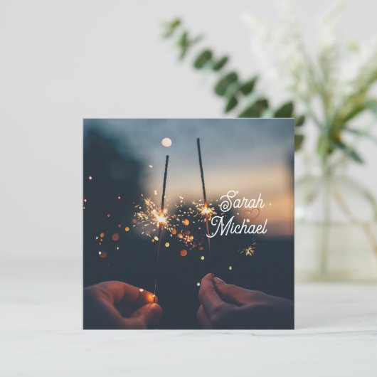 Twilight Spark Romance – Elegant Wedding Sparkler  (スタンド正面)