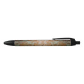Twilight Sunset Brocade Monogrammed Pen 黒ボールペン (トップ)