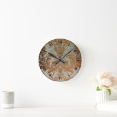 Twilight Sunset Brocade Wall Clock ラウンド壁時計 (ホーム)