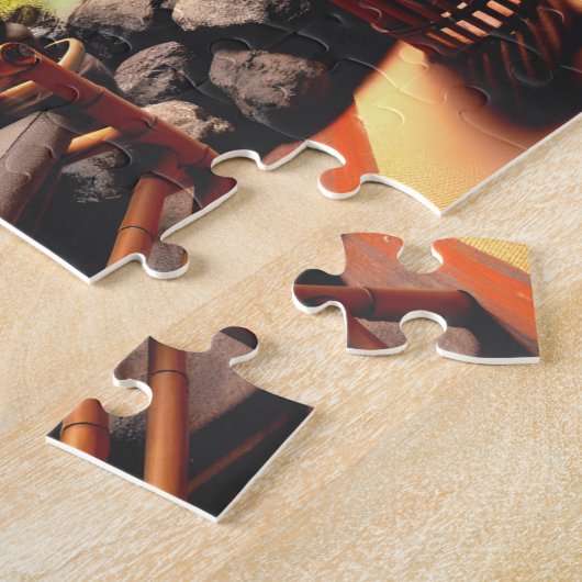 Twilight Tiki Bar Intimate Jungle Scene ジグソーパズル (側面)