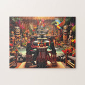 Twilight Tiki Bar Intimate Jungle Scene ジグソーパズル (横)