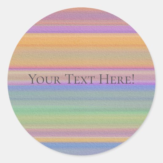 Twilight Vista Bright Colored Southwest Pattern ラウンドシール (正面)