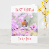 **TWIN**カードに幸せな*誕生日*を追加 カード (黄色い花)