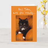 **TWIN*** 祝 READY TO **HALLOWEEN** カード (黄色い花)