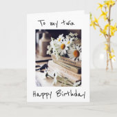 **TWIN*** 「祝US」の準備はできています。 カード (黄色い花)