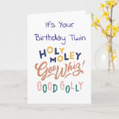 **TWIN**聖なるモリーで祝す*誕生日 カード (黄色い花)