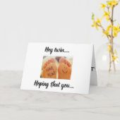 ***TWIN********話す誕生日の足* カード (黄色い花)