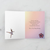 Twin, a ballerina birthday card カード (内部)