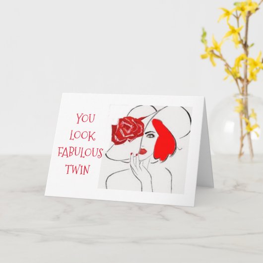 ***TWIN*** 「ANY AGE」誕生日 カード (黄色い花)