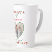 Twin Babies Merrier 1st Christmas Grandparent Gift カフェラテマグ (右アングル)