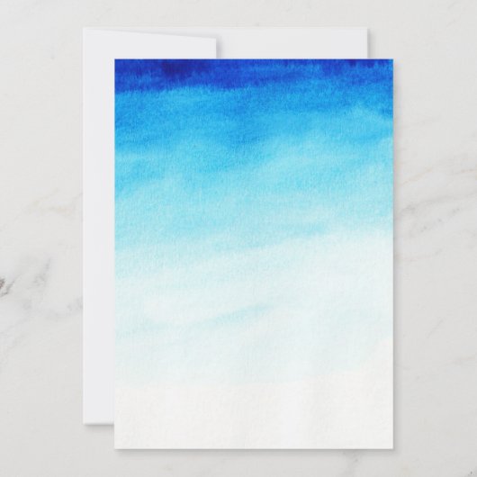 Twin baby boy watercolor babyshower 招待状 (裏面)