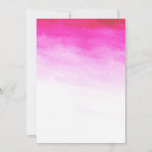 Twin Baby girls watercolor babyshower 招待状 (裏面)