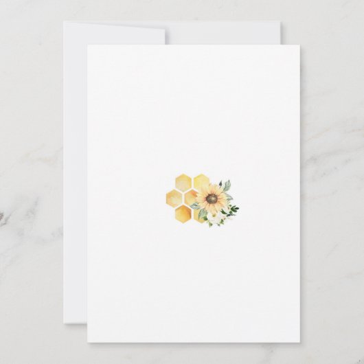 Twin Baby Shower Invitation Bee Invitation 招待状 (裏面)