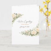 Twin Baby Shower Invitation Botanical Greenery Flo カード (黄色い花)