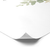 Twin Baby Shower Invitation Botanical Greenery Flo ポスター (角)