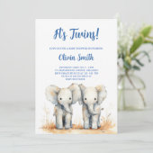 Twin Baby Shower Invitation – Double the Joy Baby  カード (スタンド正面)