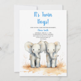 Twin Baby Shower Invitation – Double the Joy Baby 招待状