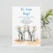 Twin Baby Shower Invitation – Double the Joy Baby  招待状 (スタンド正面)