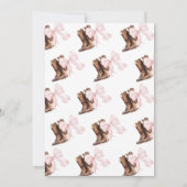 TWIN Boots & Bows Baby Shower Invitation 招待状 (裏面)