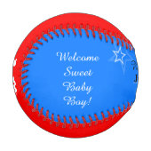 Twin Boy誕生統計赤白青 野球ボール (正面左)