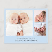 Twin Boysミニマル Photo Blue Birth発表 (裏面)