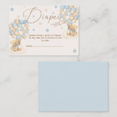 Twin Boys Baby Shower Diaper Raffle エンクロージャーカード (正面/裏面)