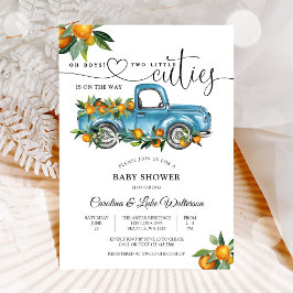 Twin Boys Cuties Baby Shower Invitation 招待状