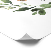 Twin boys teddy bear baby shower welcome sign ポスター (角)