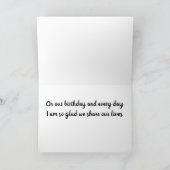 **TWIN BROTHER**カードへのハッピーバースデー カード (内部)