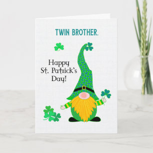Twin Brother St PatrickのおもしろいLeprechaun Card用 カード