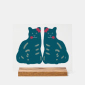 Twin Cats Acrylic Table Decoration アクリルサイン (正面)