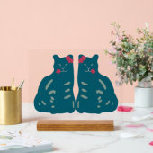 Twin Cats Acrylic Table Decoration アクリルサイン (ウェディング)