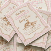 Twin Cowgirl Baby Shower Invitation 招待状
