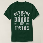 Twin Dad 2022 Funny New Daddy of Twins Father's Da Tシャツ (デザイン正面)