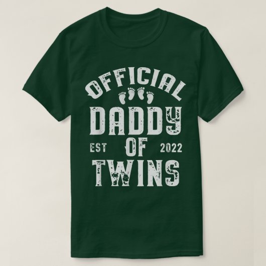 Twin Dad 2022 Funny New Daddy of Twins Father's Da Tシャツ (デザイン正面)