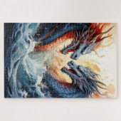Twin Dragons Ascend – A Mythic Clash of Power ジグソーパズル (横)