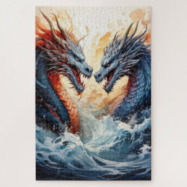 Twin Dragons Ascend – A Mythic Clash of Power ジグソーパズル