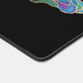 Twin Dragons Chasing The Sun - Surreal Painting デスクマット (コーナー)