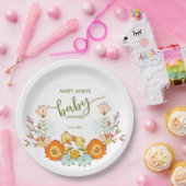 Twin Ducklings Baby Shower ペーパープレート (パーティー)