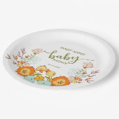Twin Ducklings Baby Shower ペーパープレート (アングル)