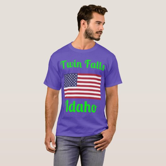 Twin Falls Idaho Stylish Prints Tシャツ (正面フル)