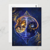 Twin flame balance artwork ポストカード (正面/裏面)