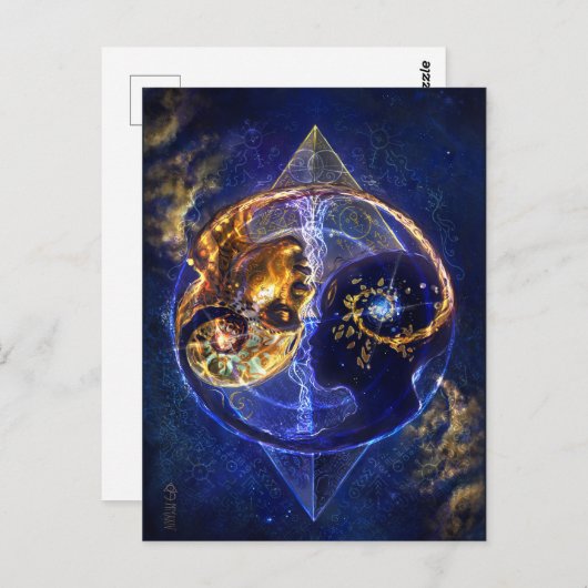Twin flame balance artwork ポストカード (正面/裏面)