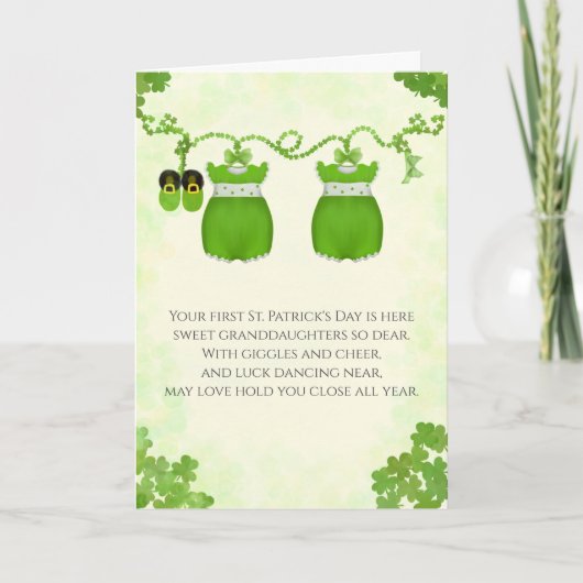 Twin Granddaughters First St Patrick Day カード (正面)