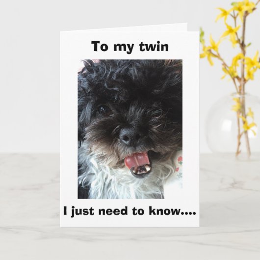 "TWIN" HOW DO U LOOK SO GOOD EVERY BIRTHDAY? カード (黄色い花)