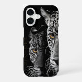 Twin Jaguars – Amber Eyes (Customizable) iPhone 16ケース (裏面)
