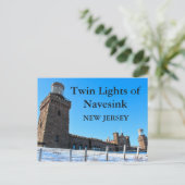 Twin Lights of Navesink, New Jerseyポストカード ポストカード (スタンド正面)